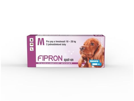 FIPRON 134 mg – spot-on pro psy M (pes 10–20 kg) – 3 kusy