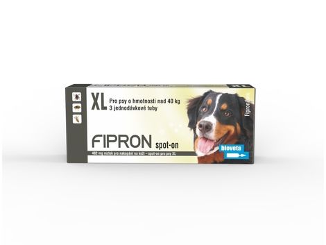 FIPRON 402 mg – spot-on pro psy XL (pes nad 40 kg) – 3 kusy