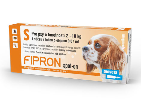 FIPRON 67 mg – spot-on pro psy S (pes 2–10 kg)