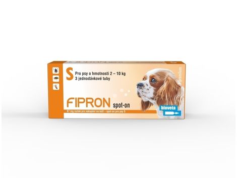 FIPRON 67 mg – spot-on pro psy S (pes 2–10 kg) – 3 kusy